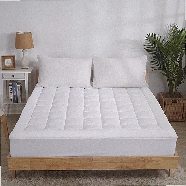 100% Cotton Mattress Pad, Cooling Mattress Topper w/ 18 Inch Pockets
