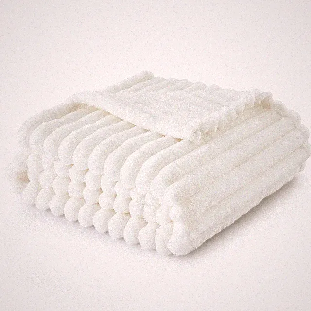 50x60 Inch Fleece Blanket, Cozy Bedroom Throw, Minimalist Home Decor