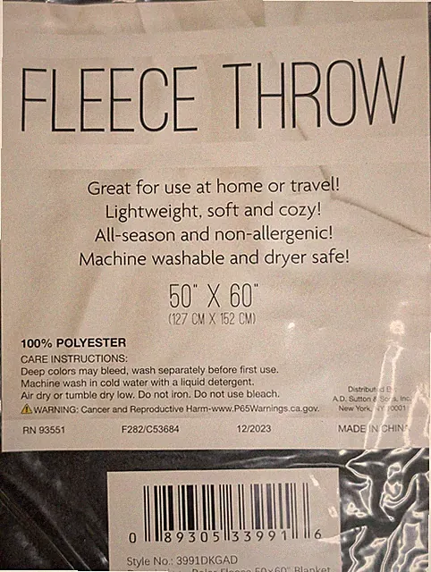 50x60 Throw Blankets Ultra Soft Hypoallergenic Fleece Throw Blanket for Livin...