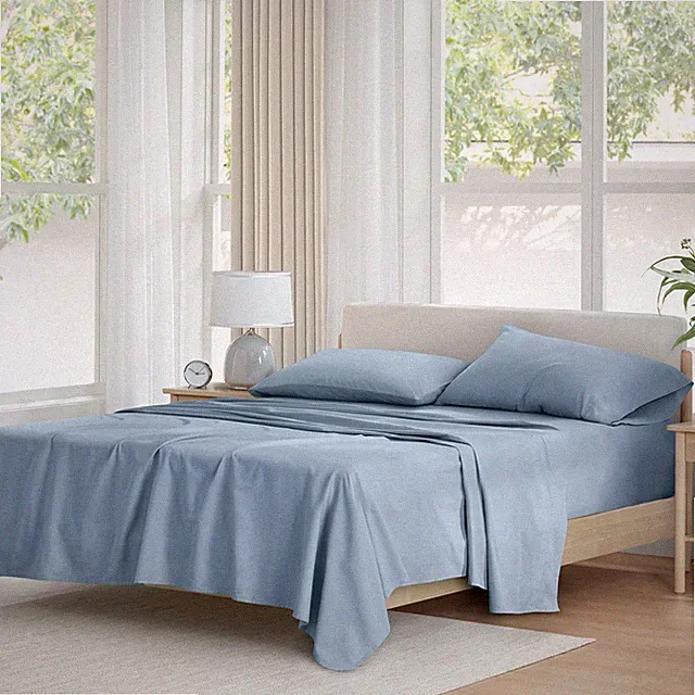 Comfort Spaces 100% Cotton Sheet Set Breathable, Lightweight, Soft with 12 Elast