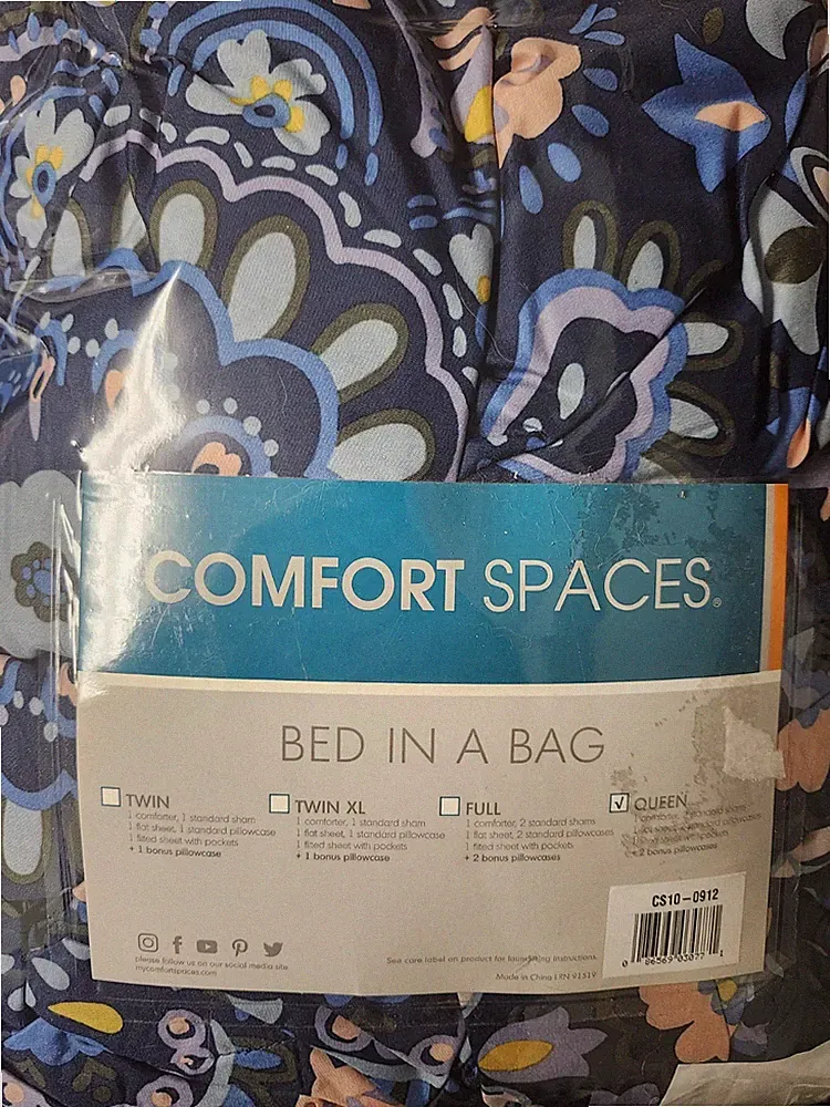 Comfort Spaces Bed In A Bag Comforter And 2 Pillow Cases Only