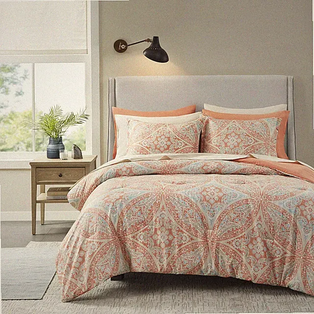 Comfort Spaces Bed in A Bag - Trendy Casual Design Cozy Comforter with Comple...