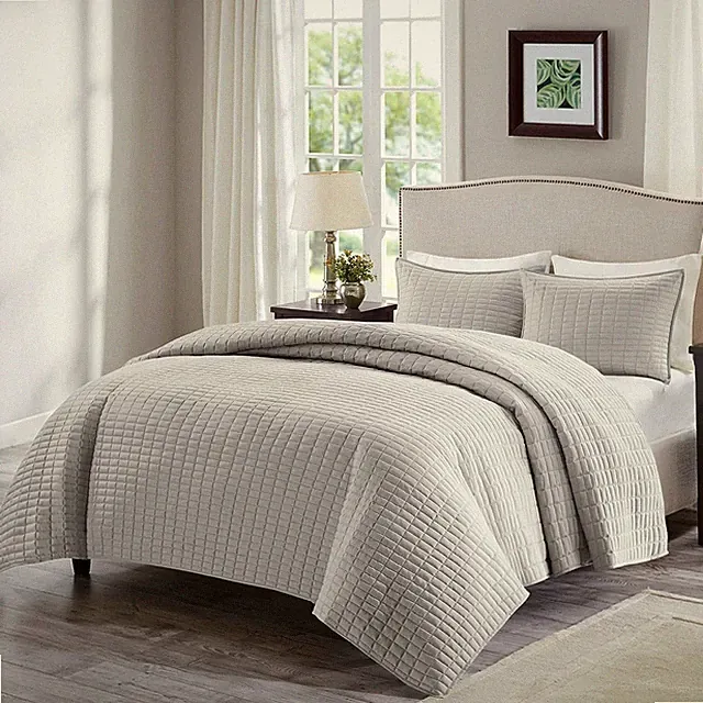 Comfort Spaces - CS14-0060 Kienna Quilt Coverlet Bedspread, King 104x90, Gray