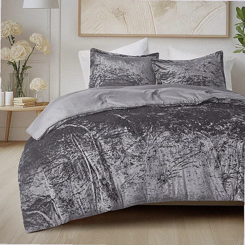 Comfort Spaces Juliette Luxe Comforter Set Velvet Lush Soft Brushed Microfiber