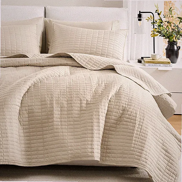 Comfort Spaces Kienna Quilt Set-Luxury Double Sided Stitching Design Summer Blan