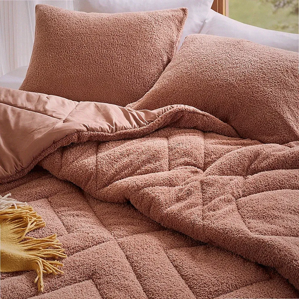 Comfort Spaces King/California King Reversible Comforter 3 Pc Set Brown NEW