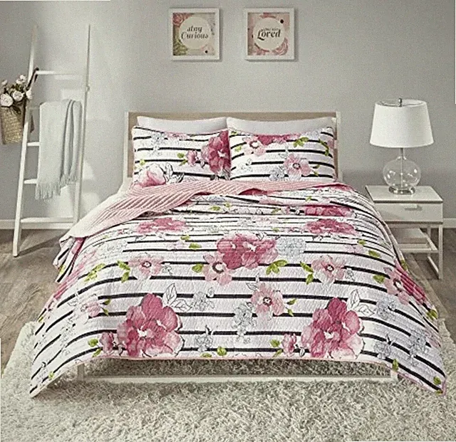 Comfort Spaces Quilt Coverlet Bedspread Adorable Ultra Soft Microfiber Printed