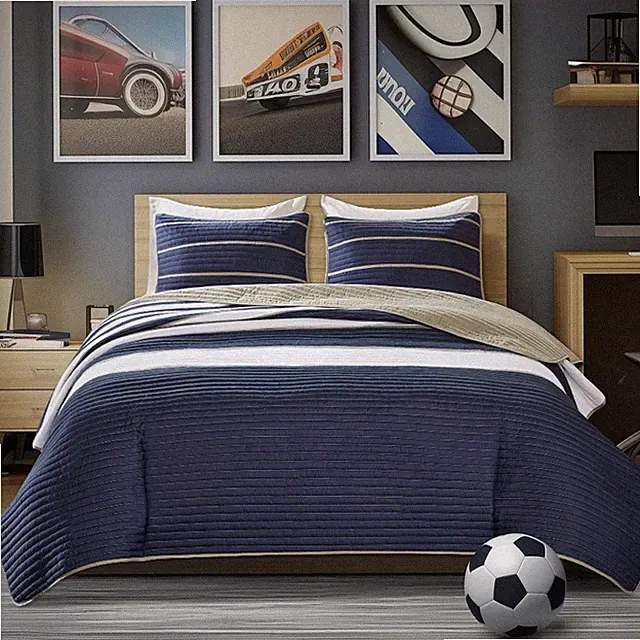 Comfort Spaces Quilt Set Trendy Casual Fun, Vibrant Color Design, Hypoallerge...