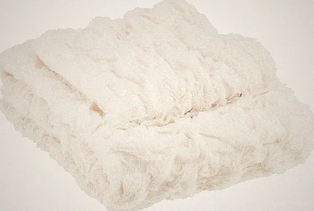 Ruched Faux Fur Plush 3 Piece Throw Blanket Set Ultra Soft Fluffy with 2 Squa...