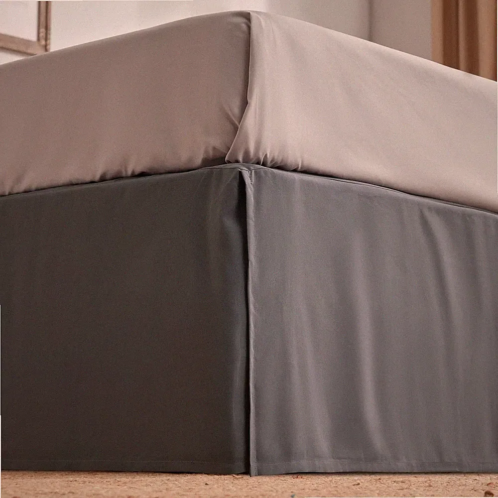 SLEEP ZONE Anti-Static Pleated Bed Skirts King Size, 15 inch Tailored Drop Ea...