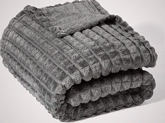 Ultra Soft Jacquard Sherpa Throw Blanket, Lightweight Yet Cozy, 50x60 Inches